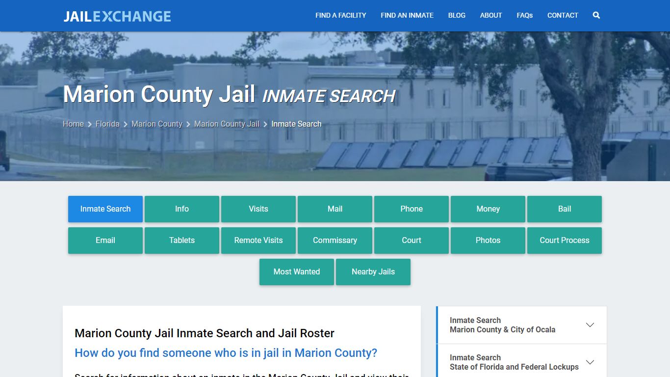 Inmate Search: Roster & Mugshots - Marion County Jail, FL
